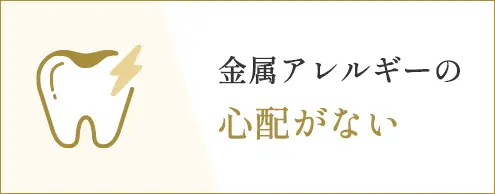 金属アレルギーの心配がない